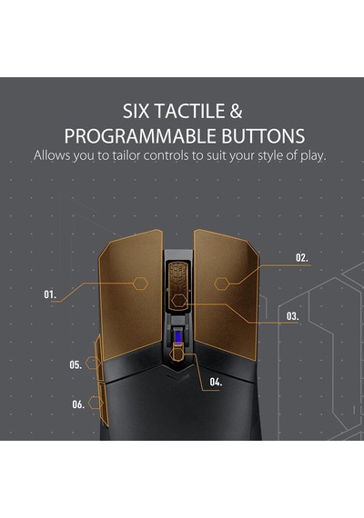Tuf M4 Kablosuz Oyun Faresi Çift Kablosuz Mod - Bluetooth/rf 2,4 Ghz, 12k Dpı Optik Sensör, 6 Programlanabilir Düğme