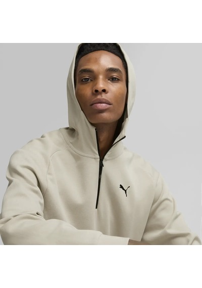 Puma Rad/cal Hooded Half-zip Bej Erkek Sweatshirt