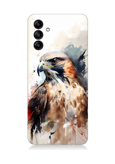 Samsung Galaxy A55 Uyumlu Siyah Beyaz Asil Kartal Desenli Silikon Kılıf