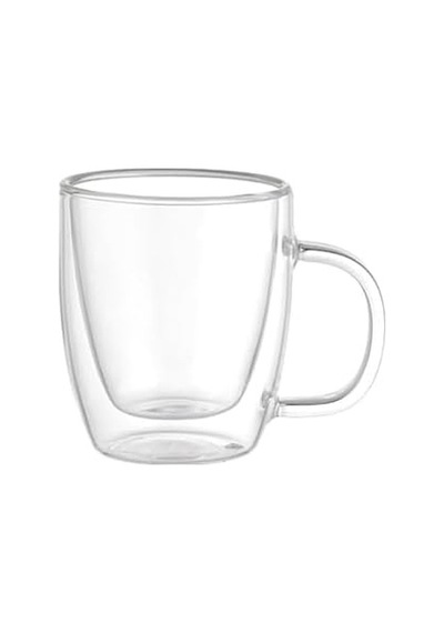 Vetro Borosilikat Çift Camlı Kulplu Bardak 310ml 2ad Acı Kahve
