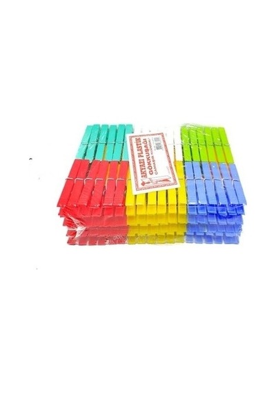 Plastik Gökkuşağı Mandal 144 Parça 5468 Çok Renkli