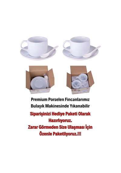 Yılbaşı Hediyesi Noel Ağacı Baskılı 2li Set İsimli Porselen Çay Kahve Fincan Seti Beyaz