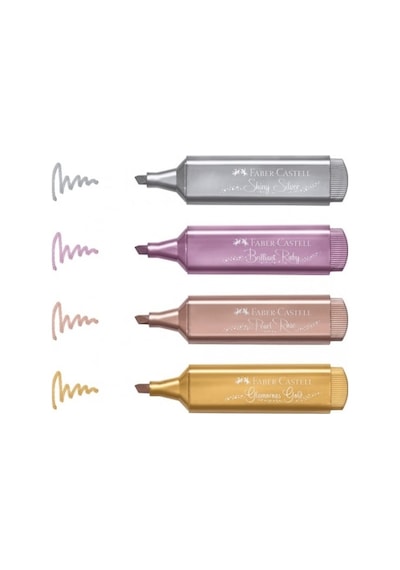 Faber-Castell Fosforlu Kalem 46 Metalik Altın