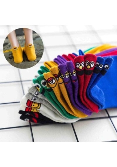 Bonbonetti Bonbonetti Pamuklu Emoji Işlemeli 6 Li Patik Çorap Çok Renkli