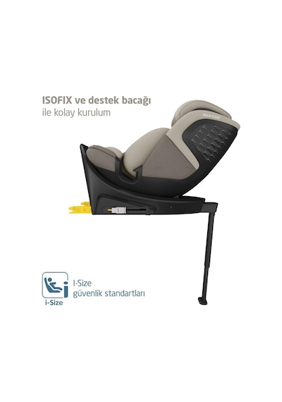 Maxi-Cosi Emerald 360 S I-Size Isofix'li 360 Dönebilir Yatabilir 0-36 kg Oto Koltuğu tonal truffle