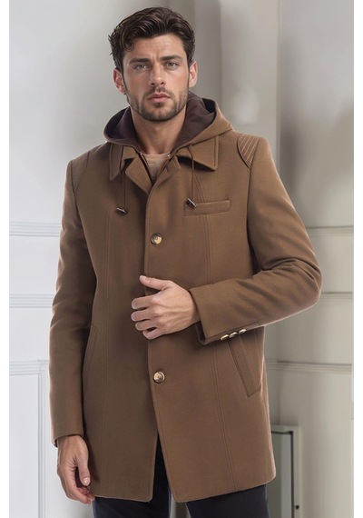 Plt9335 Dewberry Erkek Palto-camel Camel