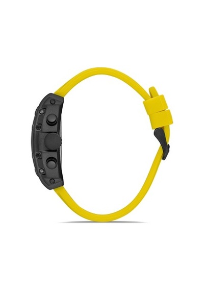 Ferro Fm11001d-y Quartz Sarı Silikon Kordon 43 Mm Erkek Kol Saati Siyah