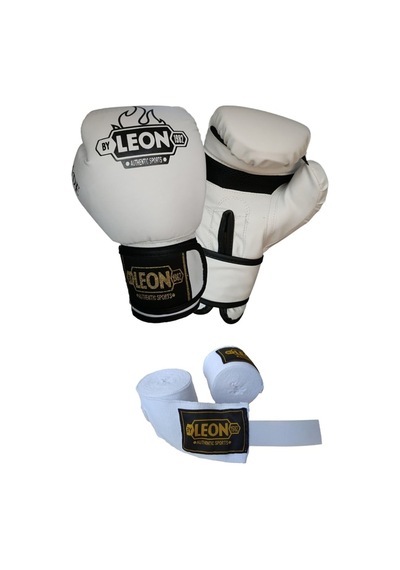 Kogam Leon Blade Boks, Kick Boks Ve Muay Thai Eldiveni+Bandaj Beyaz