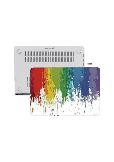 Apple Uyumlu MacBook Pro Kılıf 13inç M1-m2, Paint01nl Type-c'li Model A2338 A2289 A2251 A1706-08 A1989 A2159 İle Beyaz