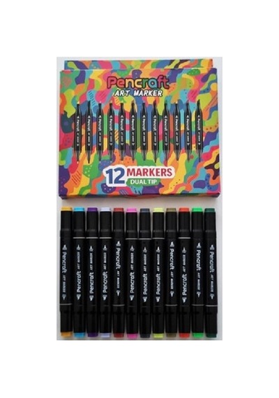 12 6 Li Marker Profosyonel Boya Kalemi 2163