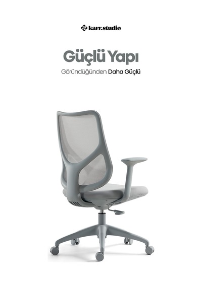 Seul Ergonomik Çalışma Sandalyesi - Gri