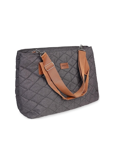 Nenny Baby Kapitoneli Mommy Bag Anne Bebek Bakım Çantası - Gri Füme
