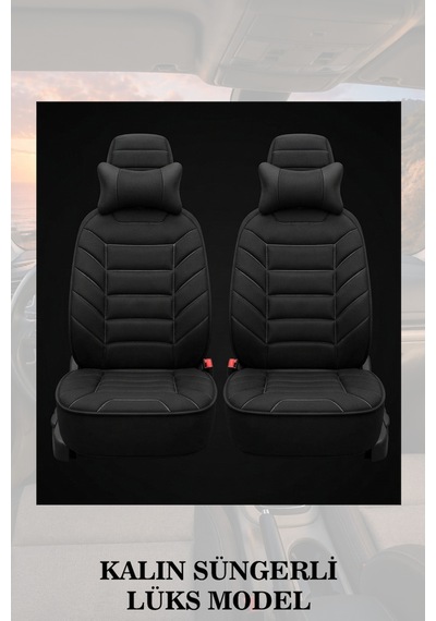 Jeep Grand Cherokee 1993 Uyumlu Premium Siyah Renk Lüks 2 Adet Minder Ve Yastık