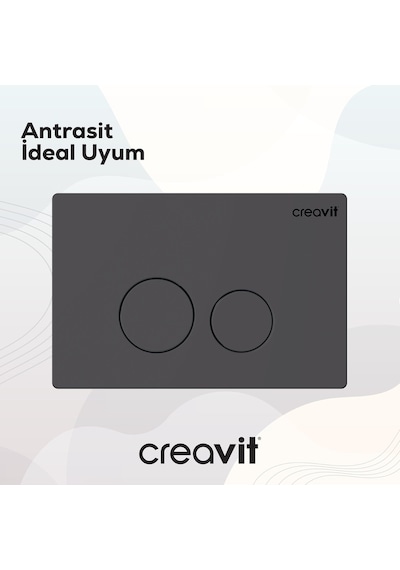 Creavit Terra Mat Antrasit Boyalı Kumanda Paneli GP9002.04 Antrasit