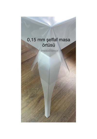 Şeffaf Kaymaz 0,15 Mm Pvc Muşamba Masa Örtüsü Naylon Masa Koruyucu Birinci Kalite Cam Görüntü