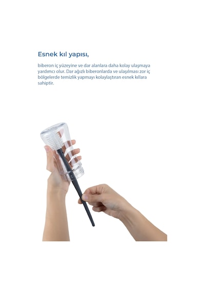Babyjem - Biberon Ve Emzik Temizleme Fırçası - Ekru