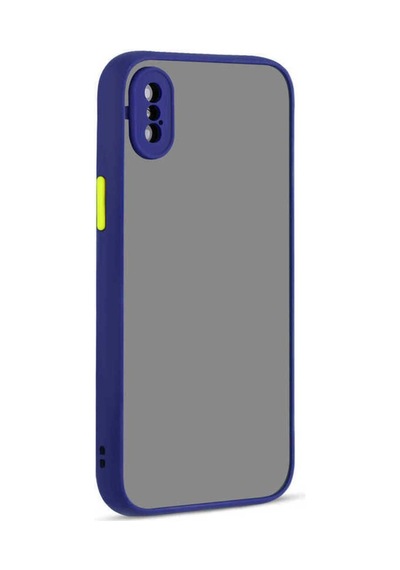 Apple Uyumlu iPhone Xs Max 6.5 Kılıf Zore Hux Kapak Lacivert