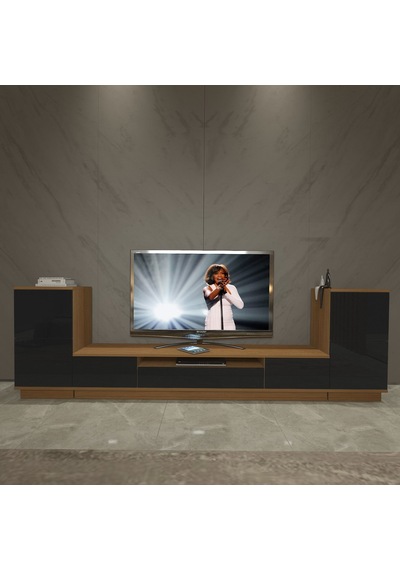 Decoraktiv Trendstyle On2s Mdf Tv Ünitesi Tv Sehpası Ceviz - Siyah