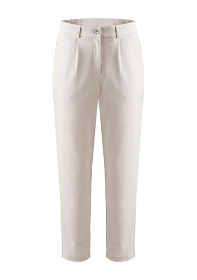 Goffra Kadın Flexon Ultra Esnek Relaxed Beli Lastikli Jogger Pantolon Krem W702-r0433-06