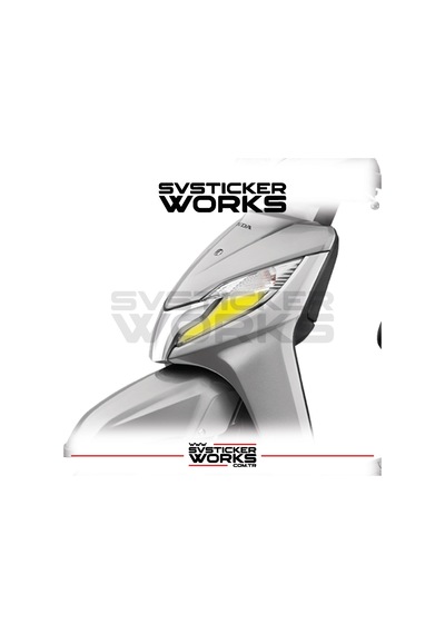 Honda Activa S Far Sticker Şeffaf Folyo Sarı