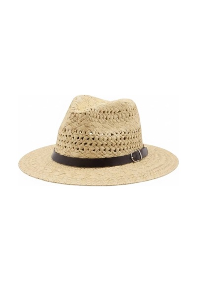 Giyu Shop Unisex Yazlık Organik Örme Hasır Fötr Şapka Camel