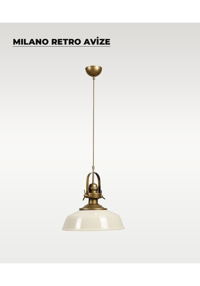 Milano Retro Avize Beyaz / Metal - E27 Duylu Beyaz