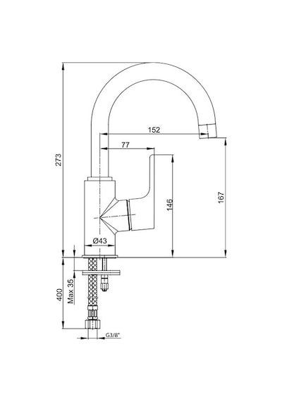 Eca Luna Kuğu Borulu Lavabo Bataryası Altın 102808953