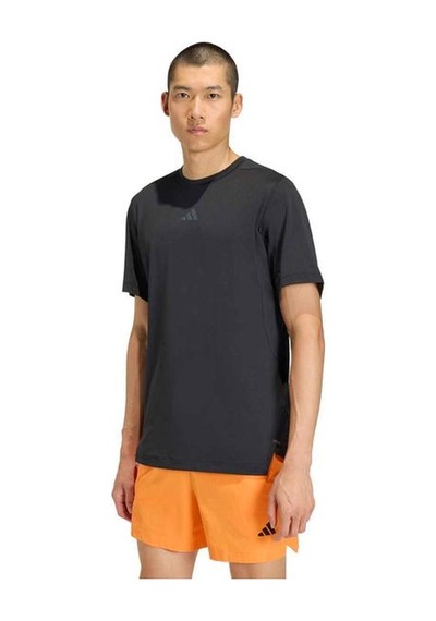 Adidas D4t Essentials Erkek Siyah Yuvarlak Yaka Tişört Siyah