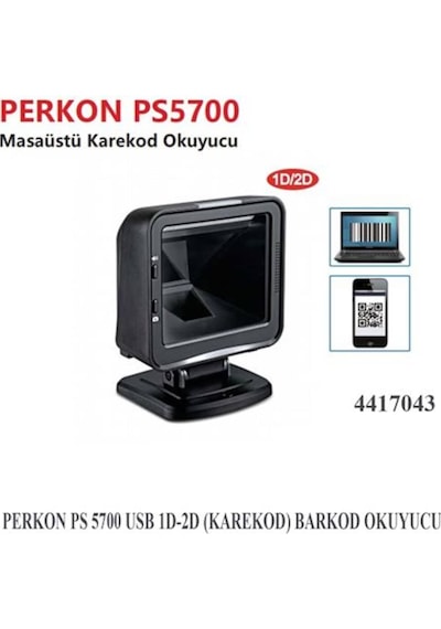Perkon Ps5700 Usb 1D-2D (Karekod) Masa Tipi Barkod Okuyucu