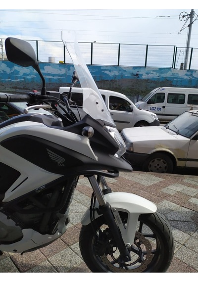 2012-15 Honda Nc 700X 750X Uzun Ön Cam Şeffaf 55cm Zeus 4mm