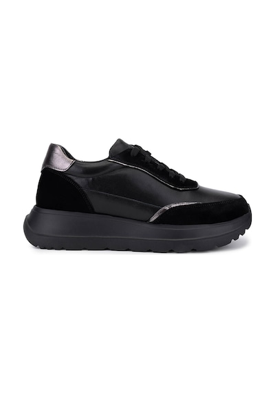 Tamer Tanca Kadın Hakiki Deri Sneakers & Spor Ayakkabı 1107 510 Bn Ayk Sk25-26 Syh Suet/dr/ant Siyah