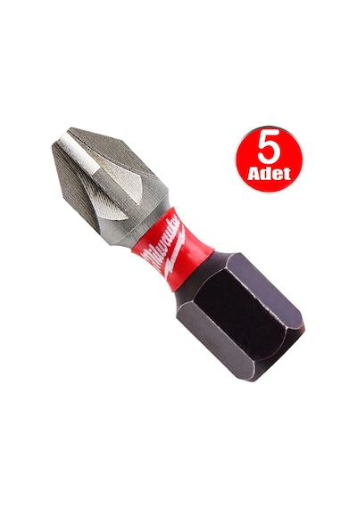 Milwaukee Bits Yıldız Uç Vidalama Matkap Ucu Pz2 X 25mm -5 Adet