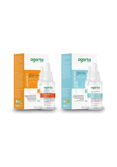 Hyaluronic Acid + Vitamin C Serum Bakım Seti, 2'li Set, 30 Ml