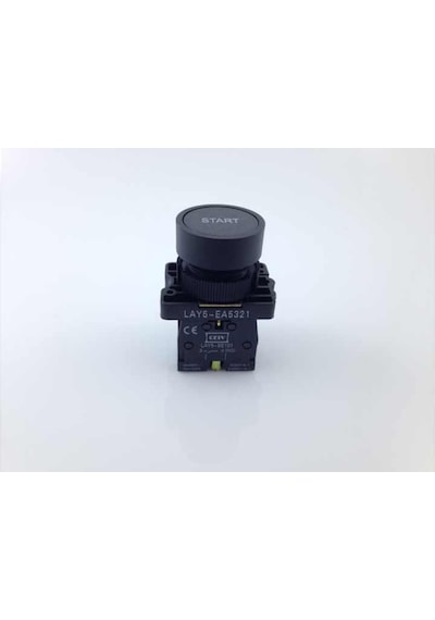 1 Adet İşaretli (Start) Siyah Plastik Yaylı Buton Ø22Mm 250Vac
