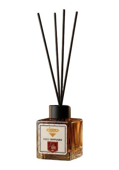 Transformacıon Rivola Amber Bambu Çubuklu Cam Şişe Koku 001 - Beyaz
