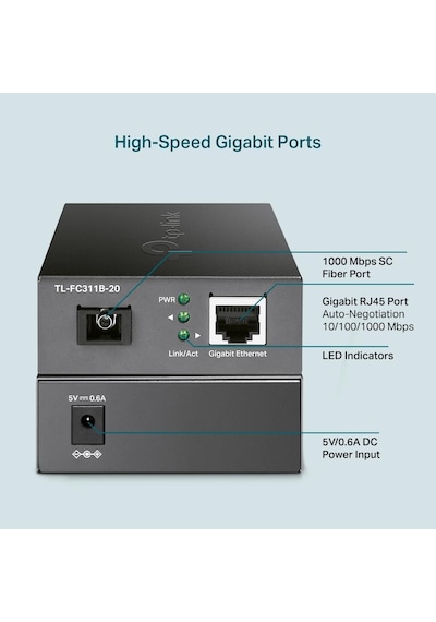 Tp-link Tl-fc311b-20, Gigabit Wdm Media Dönüştürücü