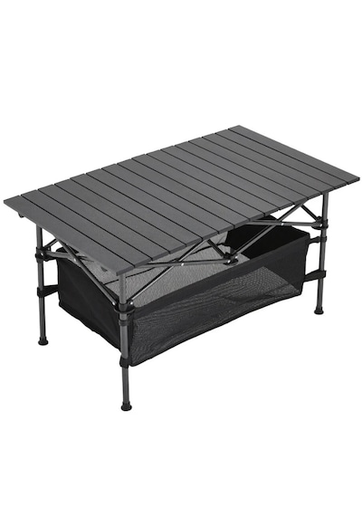 Funky Chaırs Family Xl Katlanabilir Alüminyum Kamp Masası - Siyah 117x55x50