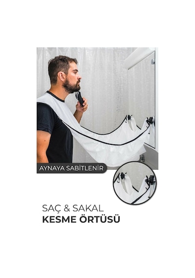 Sakal Saç Traş Önlük Lavabo Tıkama Önleyici Banyo Ayna Vantuz Yap