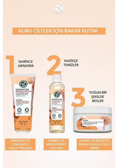 Yves Rocher Vücut Kremi - Kuru Ciltler - Onarıcı Besleyici Yoğun Dokulu / Reparation-250 Ml