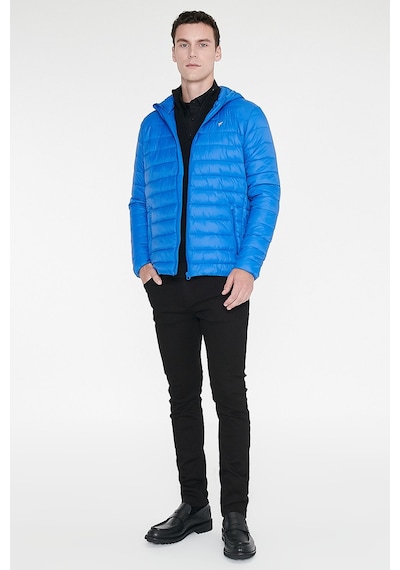 AC&Co / Altınyıldız Classics Erkek Saks Standart Fit Normal Kesim Kapüşonlu Mont Saks