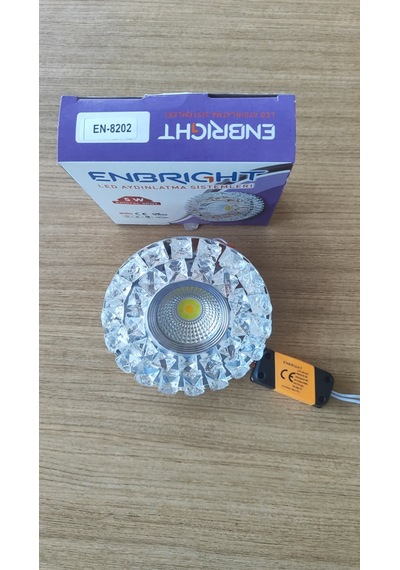 Enbright 5w Kristal Spot Led Armatür En-8202 Beyaz