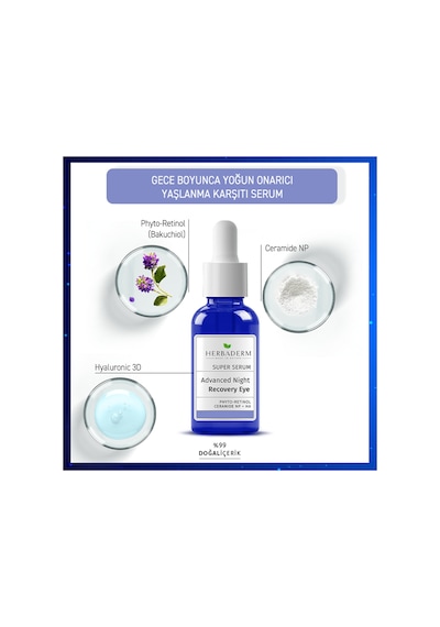 Herbaderm Super Serum  Göz Çevresi Gece Serumu 20 ML