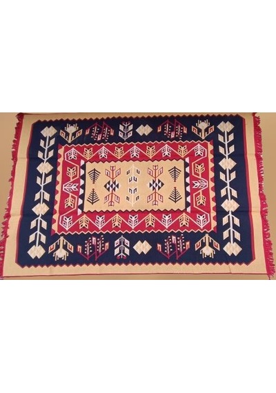 Kilim Antik 140-215 Otantik 90152 Motif Model Naturel Boya Çift Taraflı El Yapımı