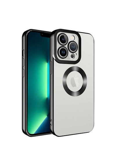Kilifone - Apple Uyumlu iPhone 13 Pro Max - Kılıf Kamera Korumalı Tatlı Sert Omega Kapak - Siyah