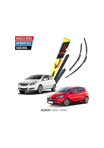 Opel Corsa D / E İnwells Muz Silecek Takımı 2006-2019