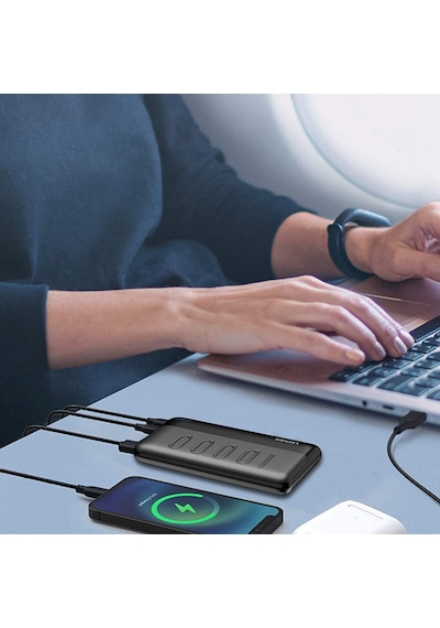 Lenyes PX135P 10w 10000mah Led Işık Göstergeli Taşınabilir Powerbank Siyah