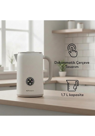 Ck-300 Therma Dijital Kettle 1,7 L, Dokunmatik Ekran, Çay, Kahve, Bitki Çayı Ve Mama Suyu İçin 4 Sıcaklık Modu, Çift Katmanlı El Yakmayan Gövde, Sıcak Tutma Ve Susuz Çalışma Emniyeti Ck-300 Therma Dijital Kettle 1,7 L, Dokunmatik Ekran, Çay, Kahve, Bitki Çayı Ve Mama Suyu İçin 4 Sıcaklık Modu, Çift Katmanlı El Yakmayan Gövde, Sıcak Tutma Ve Susuz Çalışma Emniyeti