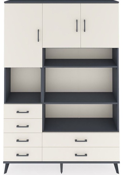 Arges Dolap 9 Raflı 6 Çekmeceli 3 Kapaklı 132x30x195 Antrasit-aytaşı/aytaşı Aytası/aytası Arges Dolap 9 Raflı 6 Çekmeceli 3 Kapaklı 132x30x195 Antrasit-aytaşı/aytaşı Aytası/aytası