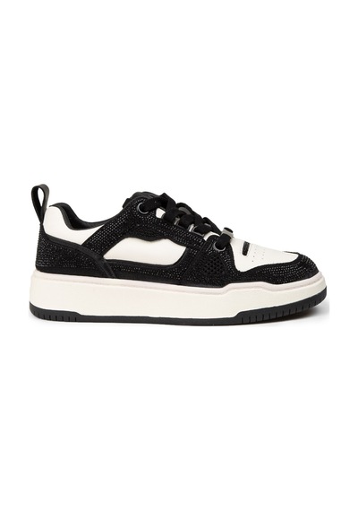 Deery Kadın Hakiki Deri Siyah Taş Detaylı Sneaker - 25359zsyhc01 Siyah