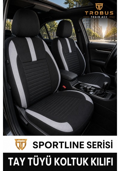Fiat Doblo 2010-2024 Uyumlu Sportline Serisi Siyah Gri Oto Koltuk Kılıfı